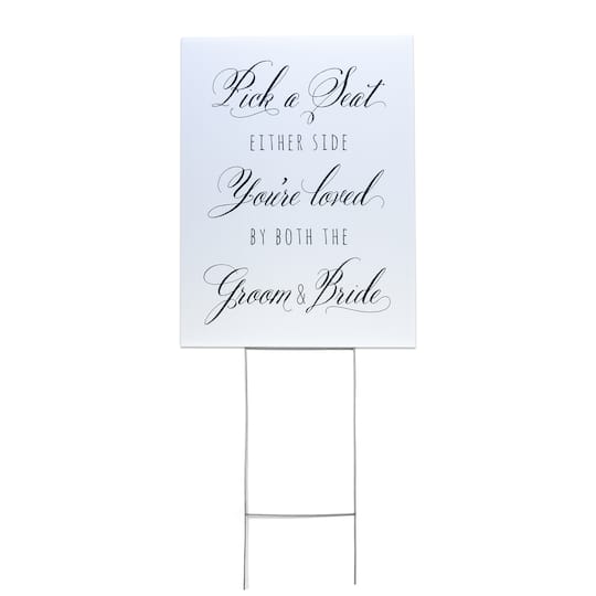 Hortense B. Hewitt Co.™ Pick a Seat Either Side Sign